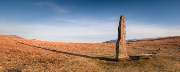 Merrivale standing stone, Dartmoor Panoramic by David Gibbeson