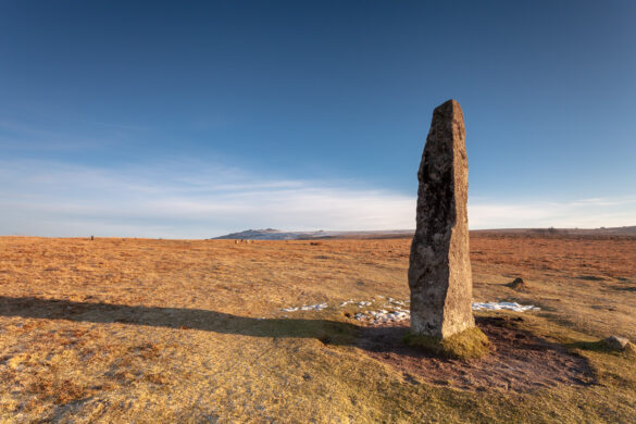 Merrivale standing stone, Dartmoor by David Gibbeson