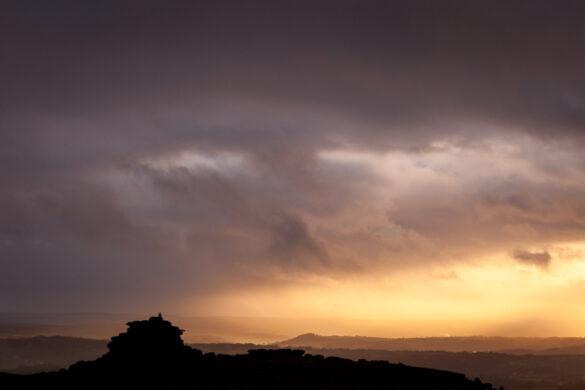 Enjoying the Dartmoor view at sunset