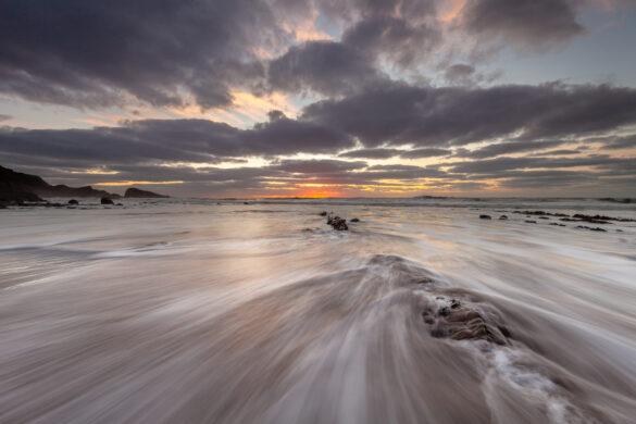 Welcombe-Mouth-Devon-sunset-seascape