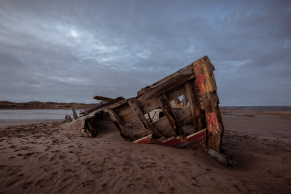 Shipwreck at Crow Point, Devon