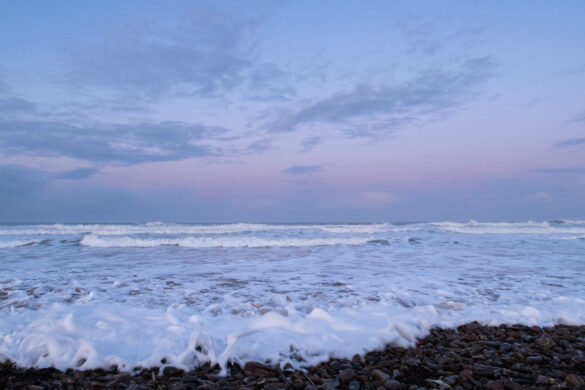 Dawn at Crooklets beach in Bude Cornwall - David Gibbeson photography