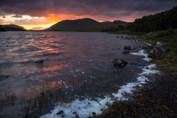 Sunset at Loch Droma, Scotland by David Gibbeson